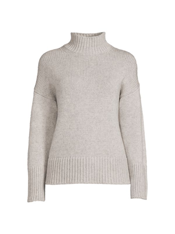 Vince Drop Shoulder Heathered Wool & Cashmere Sweater
